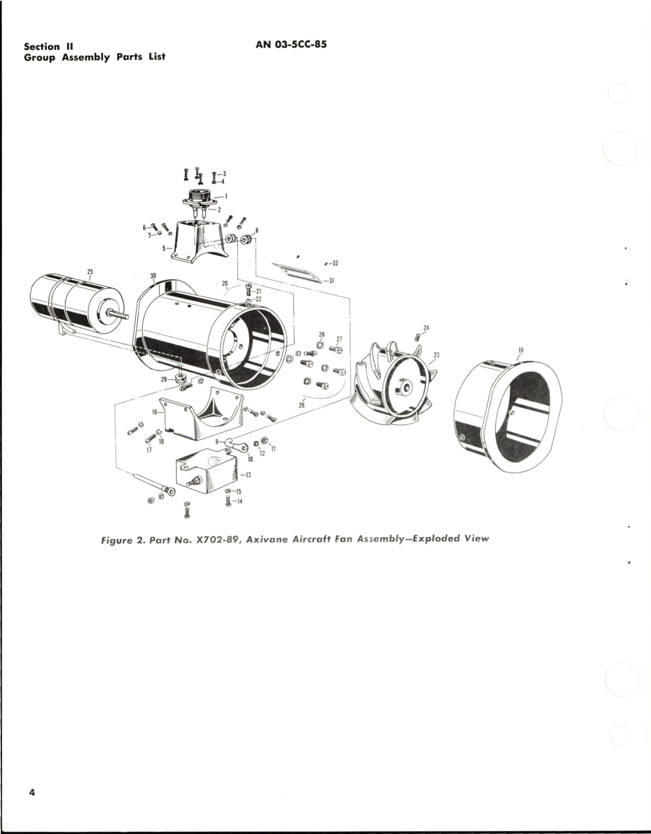 Sample page 8 from AirCorps Library document: Illustrated Parts Breakdown for Axivane Aircraft Fans 