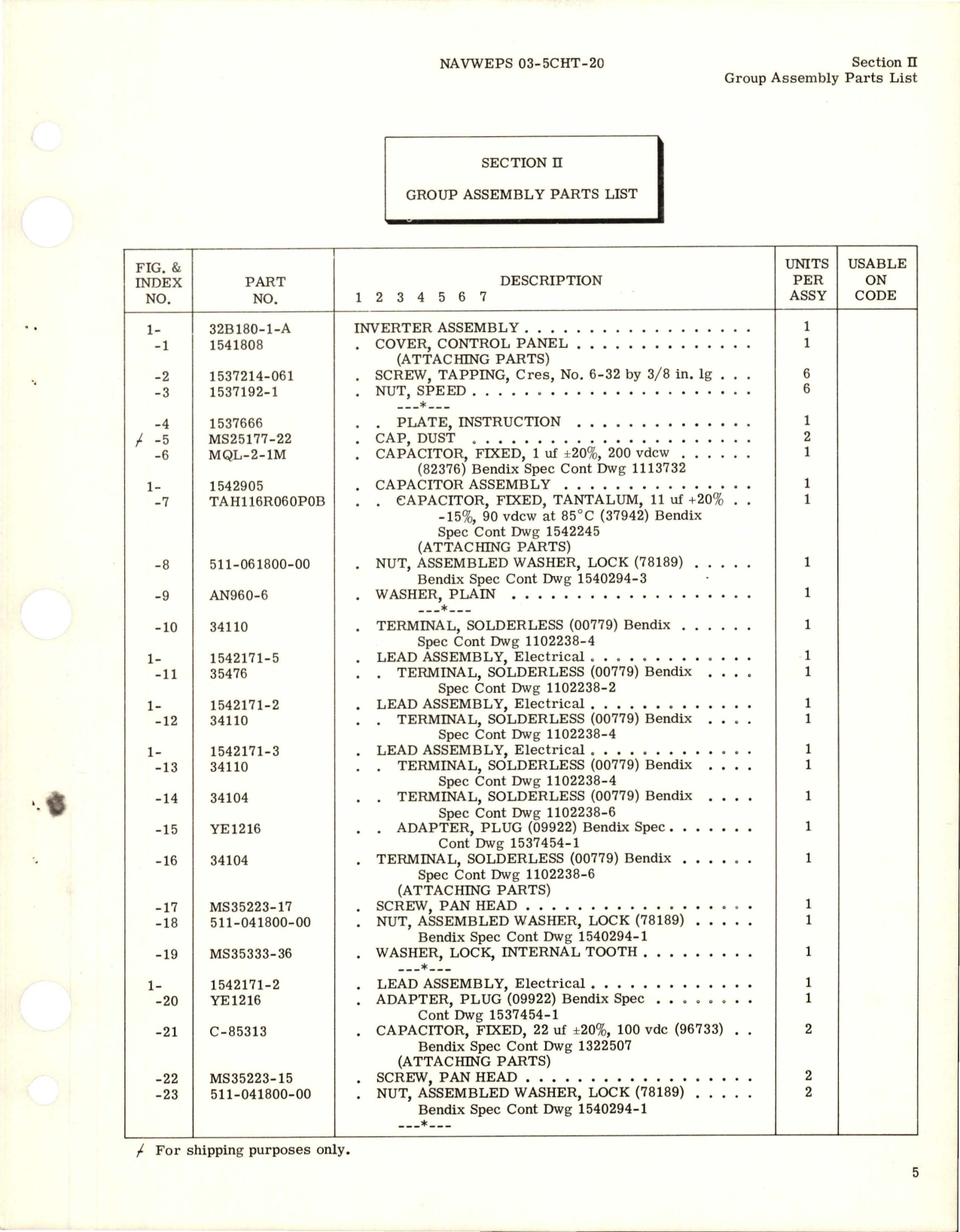 Sample page 7 from AirCorps Library document: Illustrated Parts Breakdown for Inverter - Type 32B180-1-A