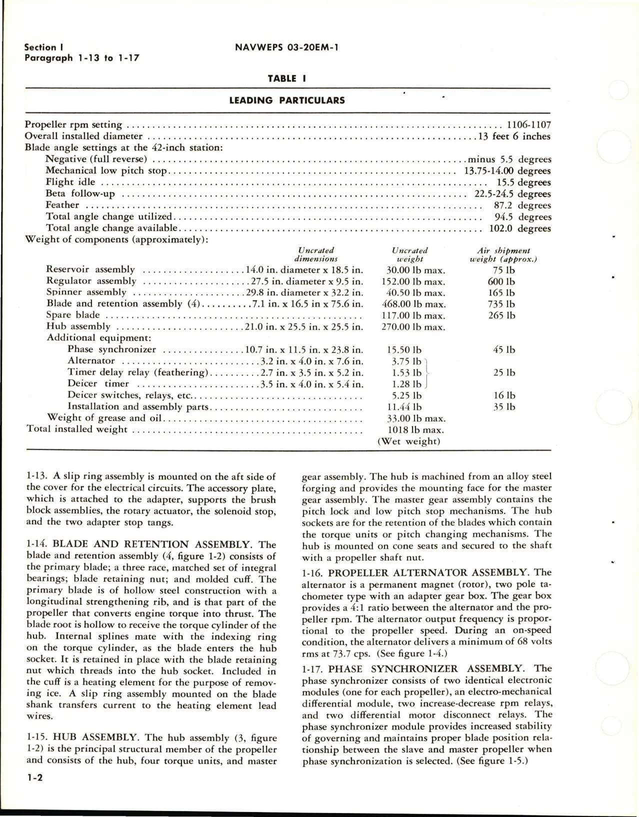 Sample page 8 from AirCorps Library document: Operation and Maintenance Instructions for Hydraulic Propeller - A6441FN-248