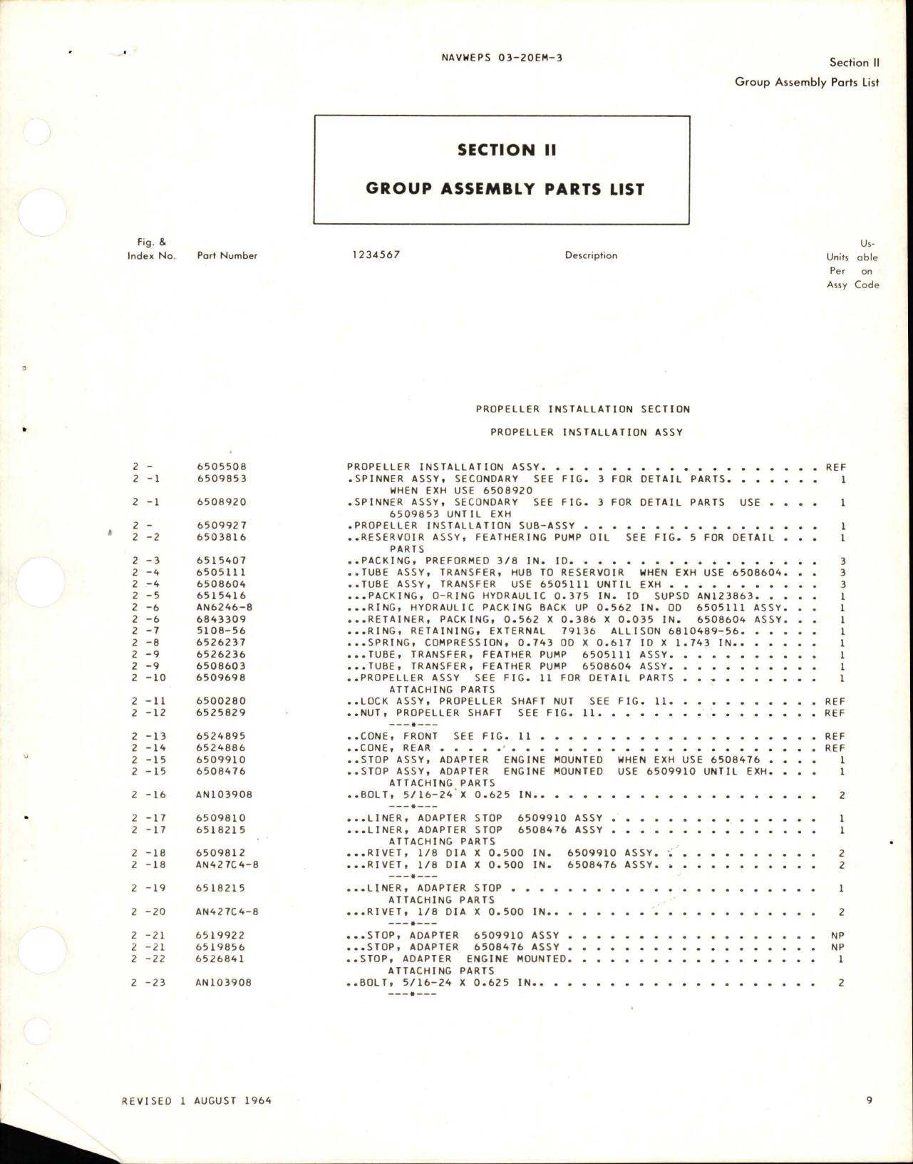 Sample page 5 from AirCorps Library document: Revision to Illustrated Parts Breakdown for Hydraulic Propeller - Model A6441FN-248 