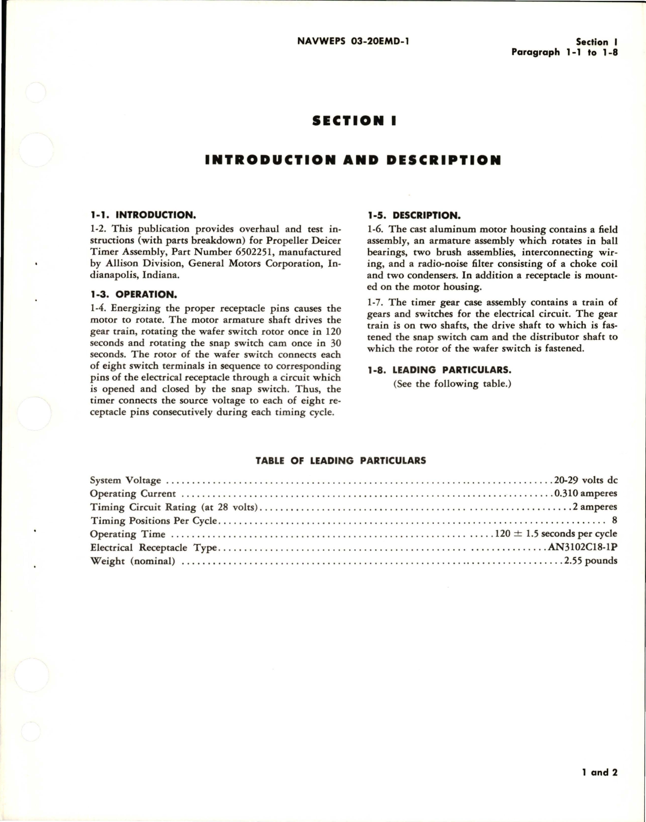 Sample page 5 from AirCorps Library document: Overhaul Instructions with Parts Breakdown for Propeller Deicer Timer - 6502251 