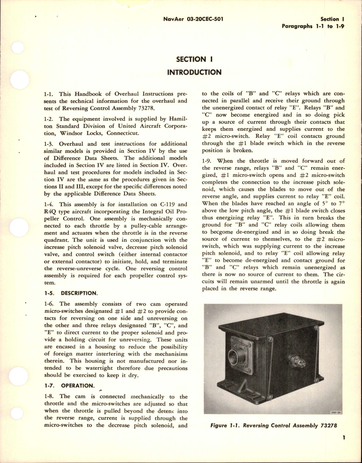 Sample page 5 from AirCorps Library document: Overhaul Instructions for Reversing Control - Assembly No.  73278 and 88029