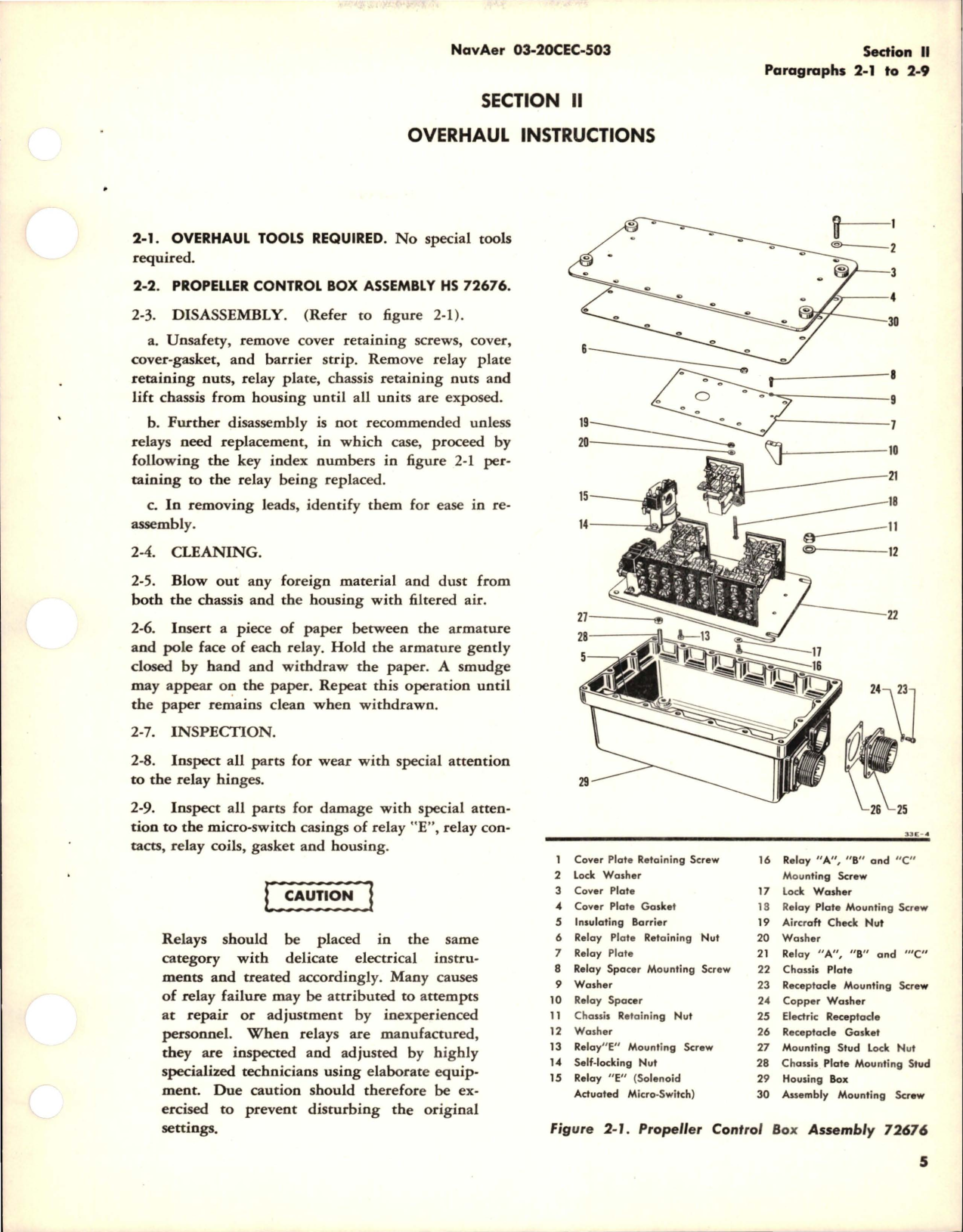 Sample page 9 from AirCorps Library document: Overhaul Instructions for Propeller Control Box 