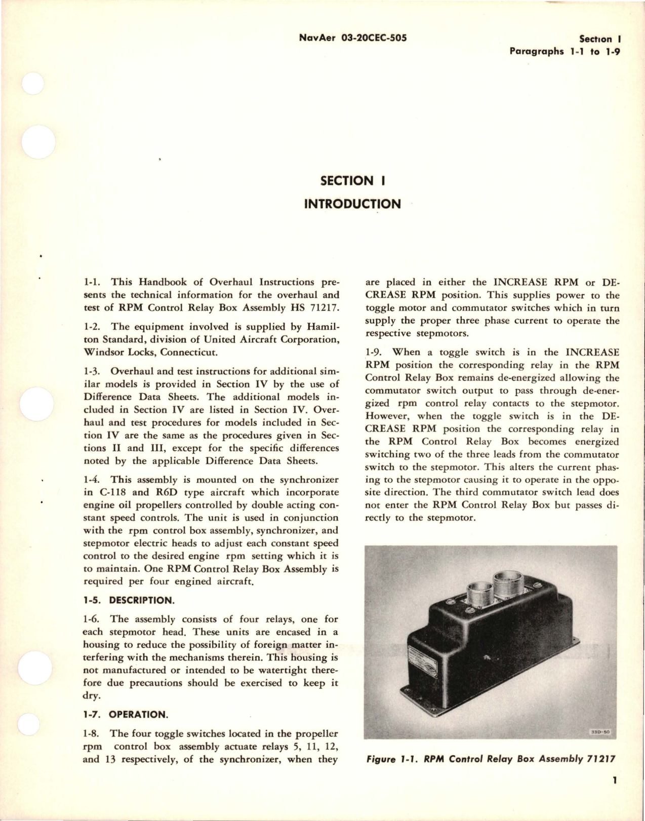 Sample page 5 from AirCorps Library document: Overhaul Instructions for RPM Control Relay Box - Assembly 71217 and 89602 