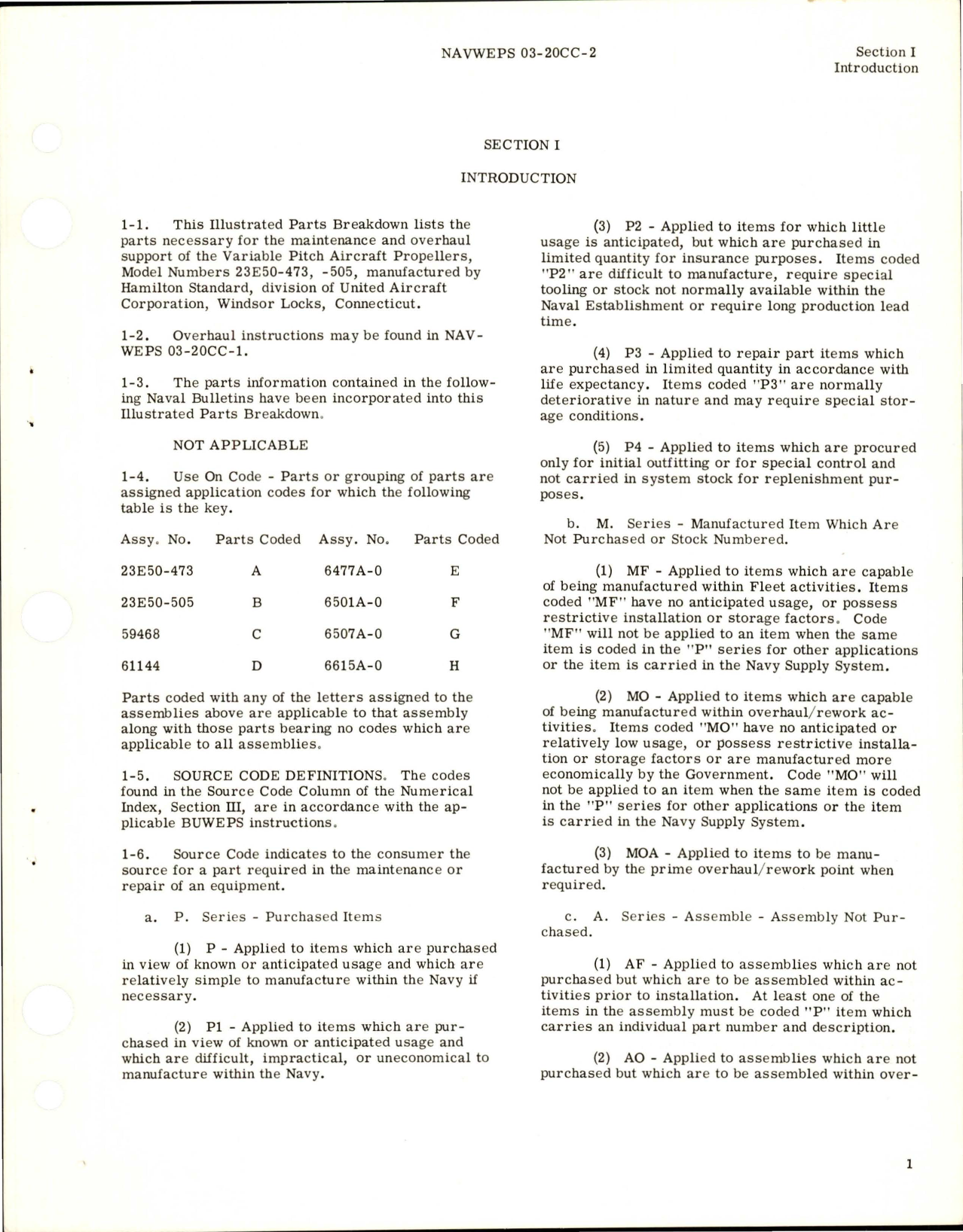 Sample page 5 from AirCorps Library document: Illustrated Parts Breakdown for Variable Pitch Propeller and Blade Assembly