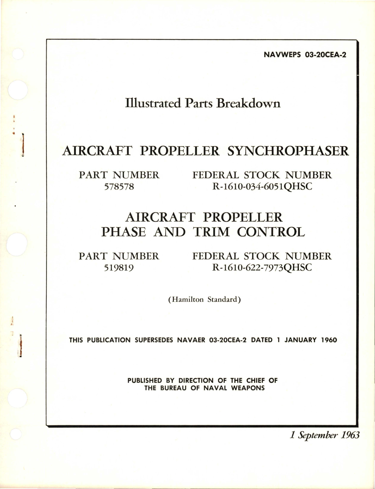 Sample page 1 from AirCorps Library document: Illustrated Parts Breakdown for Propeller Synchrophaser and Phase and Trim Control 