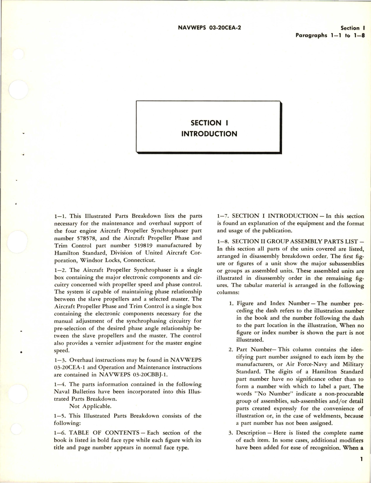 Sample page 5 from AirCorps Library document: Illustrated Parts Breakdown for Propeller Synchrophaser and Phase and Trim Control 