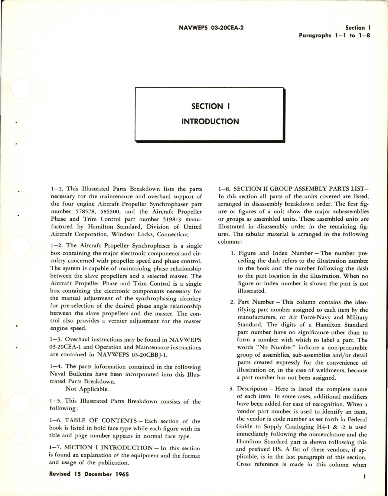 Sample page 5 from AirCorps Library document: Revision to Illustrated Parts Breakdown for Propeller Synchrophaser and Propeller Phase and Trim Control 