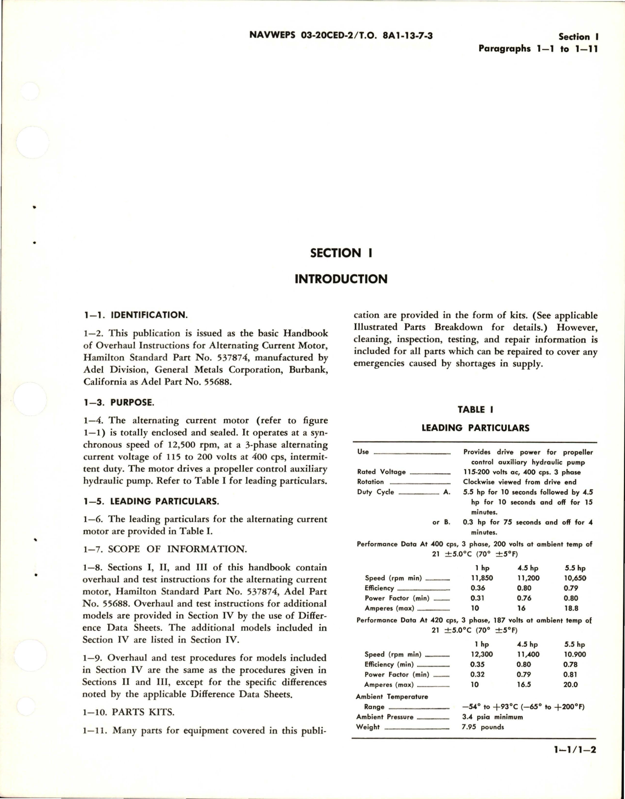 Sample page 5 from AirCorps Library document: Overhaul Instructions for AC Electric Auxiliary Control Motor