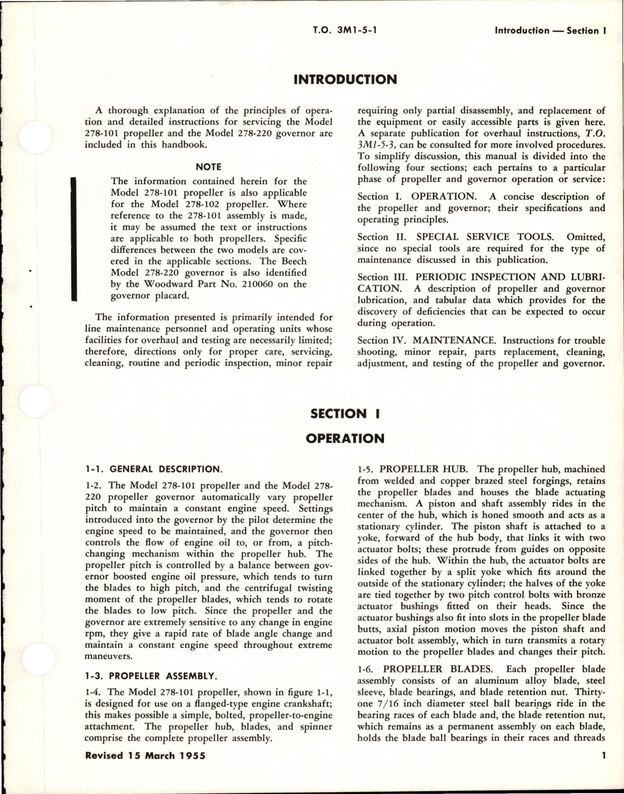 Sample page 5 from AirCorps Library document: Revision to Operation and Service Instructions for Propeller Assembly and Propeller Governor Assembly