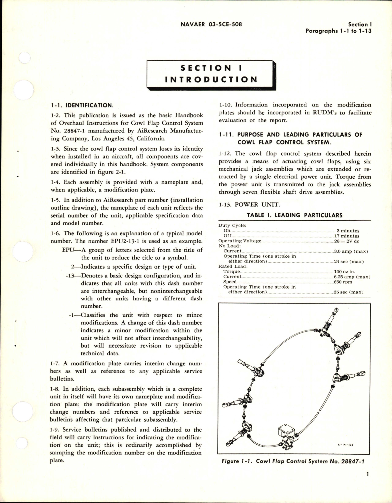 Sample page 5 from AirCorps Library document: Overhaul Instructions for Cowl Flap Control System - Part 28847-1