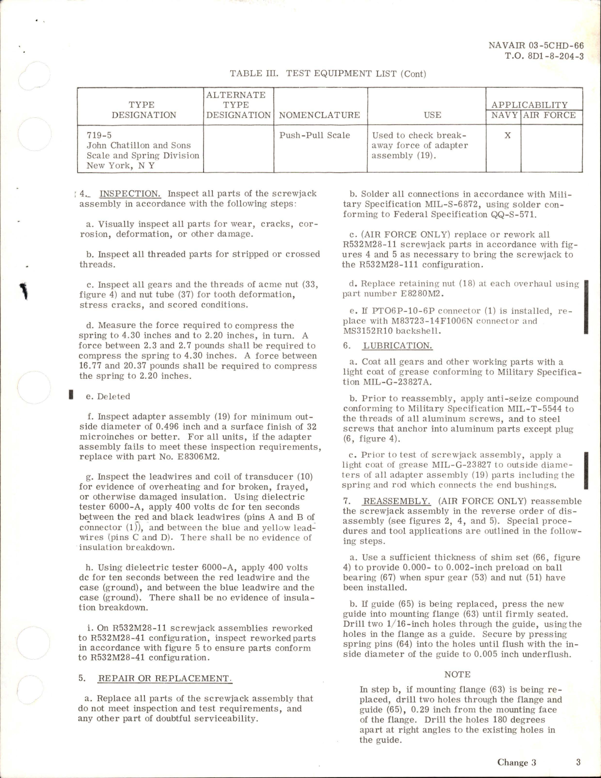 Sample page 5 from AirCorps Library document: Overhaul Instructions with Illustrated Parts Breakdown for Screwjack Assembly 