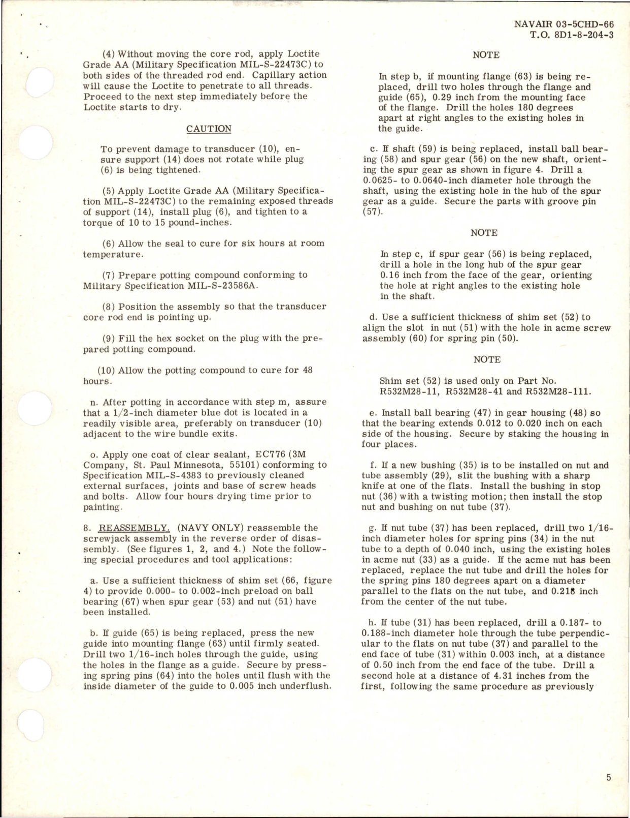 Sample page 7 from AirCorps Library document: Overhaul Instructions with Illustrated Parts Breakdown for Screwjack Assembly 