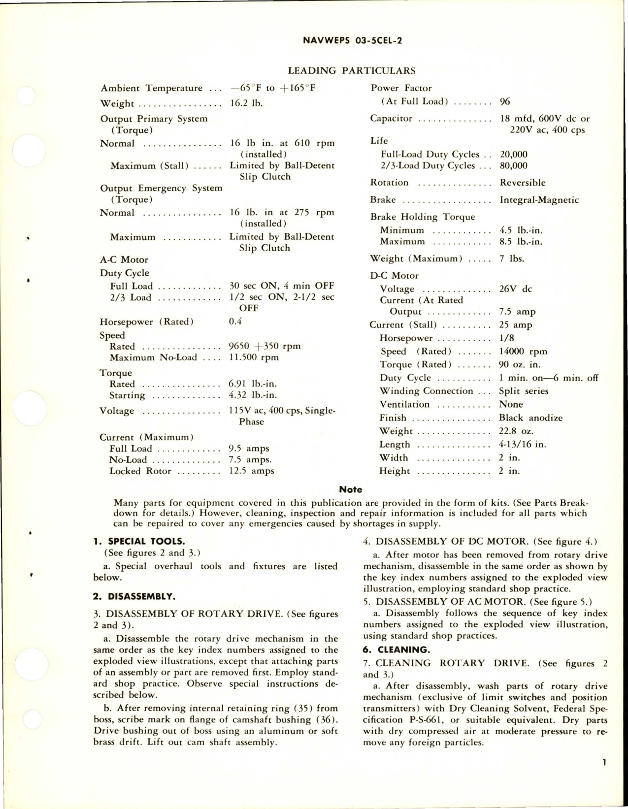 Sample page 5 from AirCorps Library document: Overhaul Instructions with Parts Breakdown for Motor-Driven Gear Box - Part A489-3 