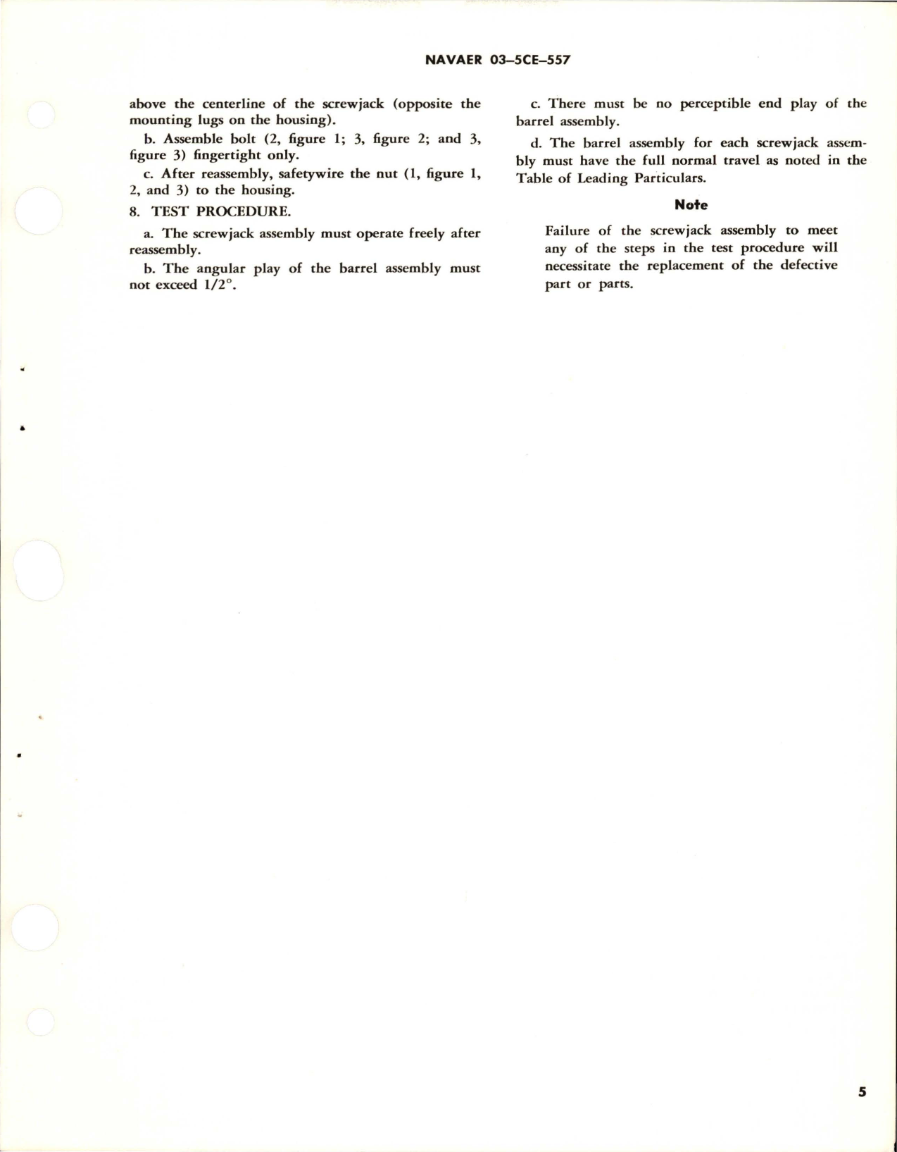 Sample page 5 from AirCorps Library document: Overhaul Instructions with Parts Breakdown for Trim Tab Screwjack - Aileron 40-8062001-59, Elevator 41-4762102-29, Rudder 41-4862100-69