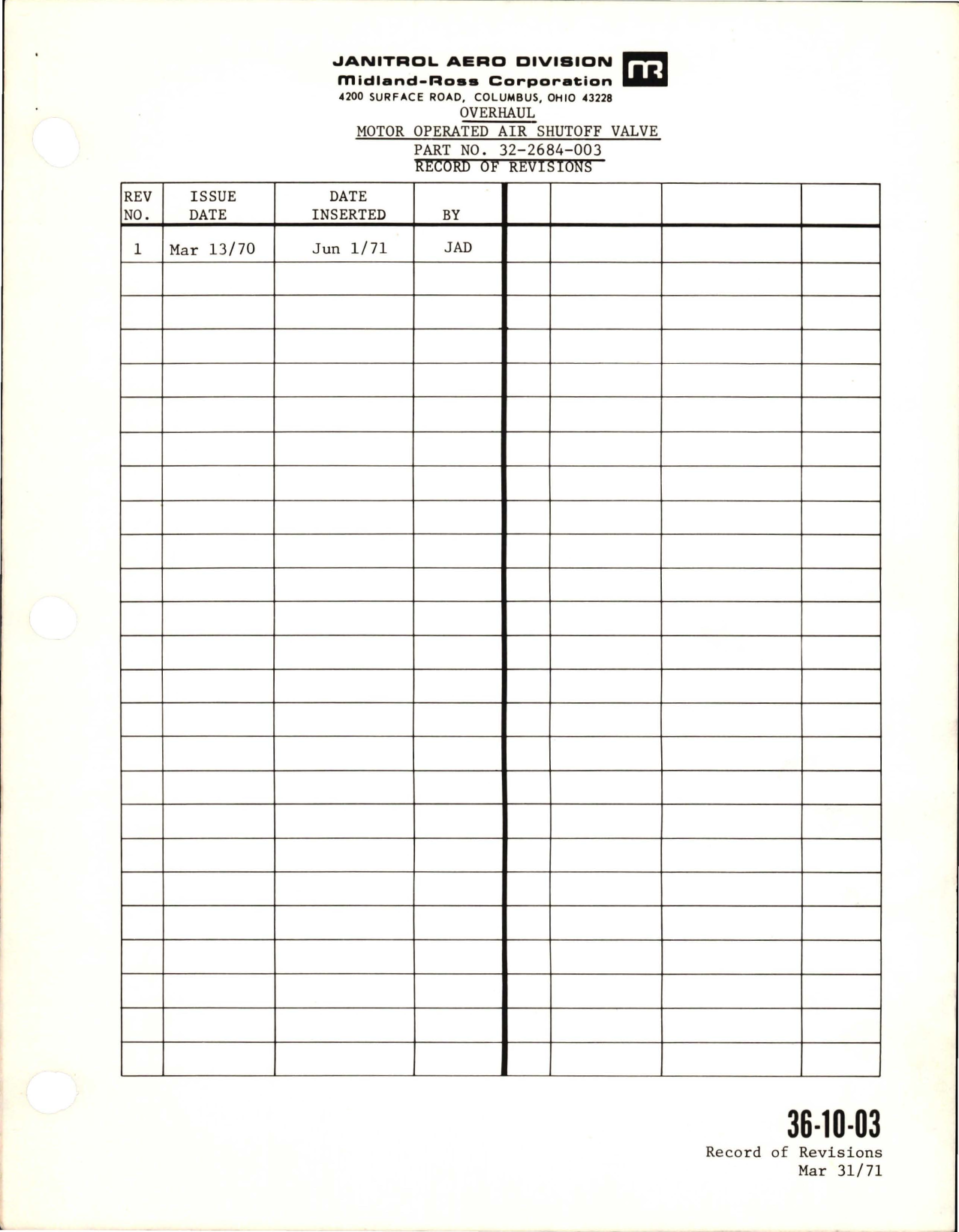 Sample page 5 from AirCorps Library document: Overhaul Manual with Parts Breakdown for Motor Operated Air Shutoff Valve - 32-2684-003