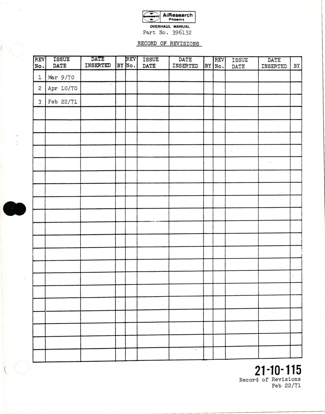 Sample page 5 from AirCorps Library document: Overhaul Manual for 3 & 1/2 inch  Diameter Flow Control Valve - Part 396132-1-1