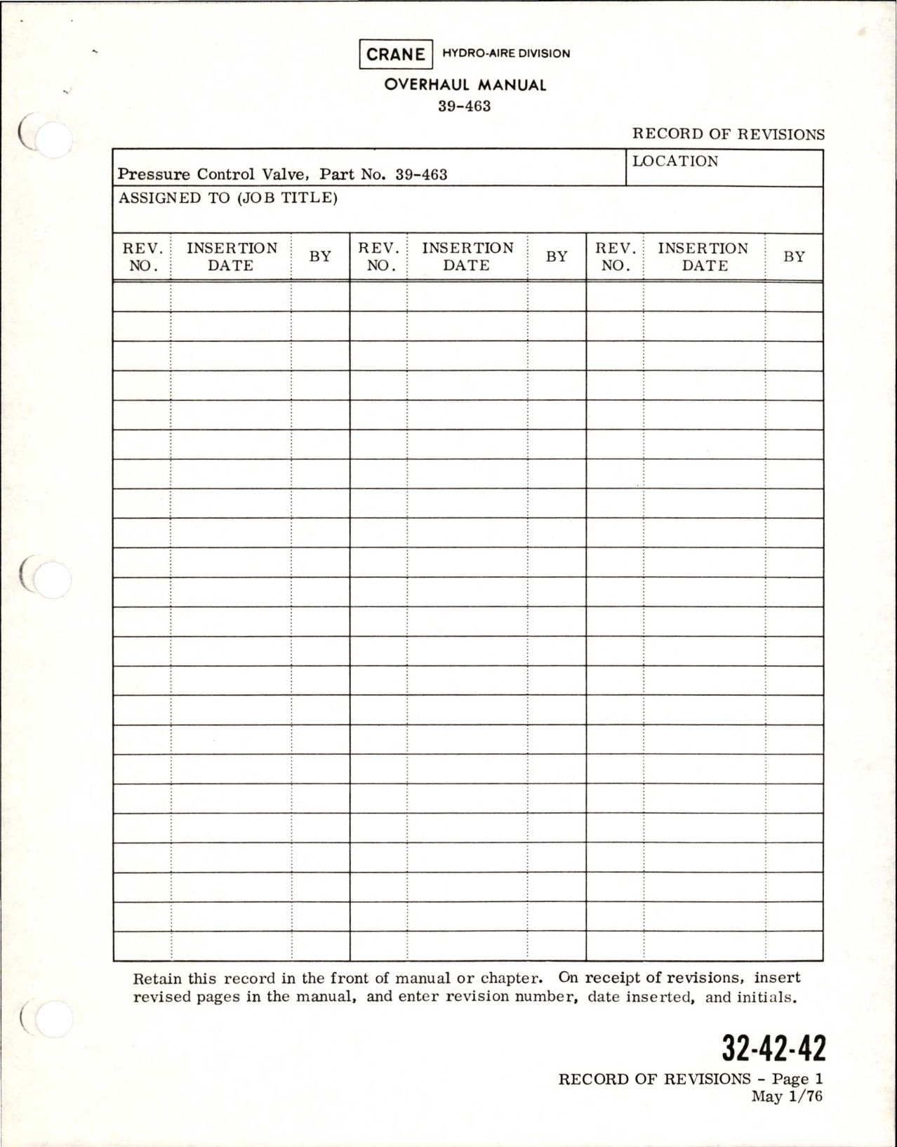 Sample page 5 from AirCorps Library document: Overhaul with Illustrated Parts List for Pressure Control Valve - Part 39-463