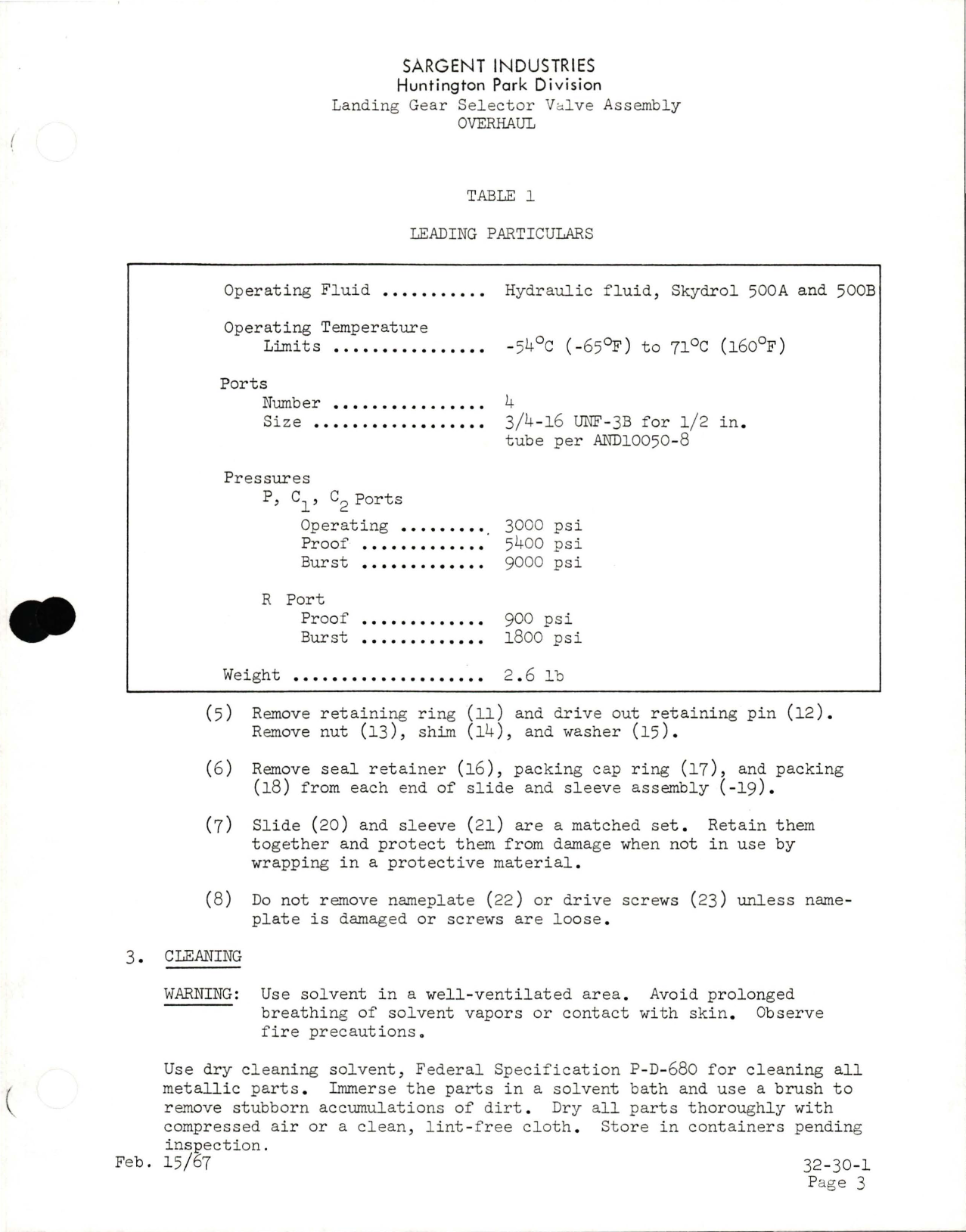 Sample page 5 from AirCorps Library document: Overhaul for Landing Gear Selector Valve Assembly - Part 4105DA (Sargent