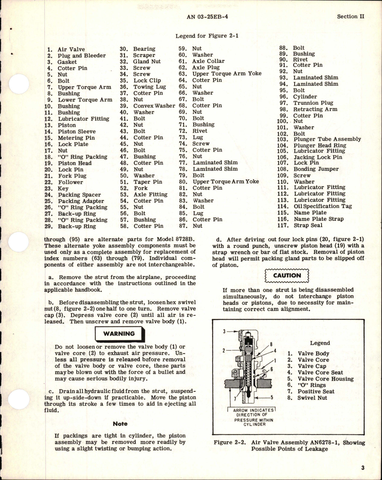 Sample page 5 from AirCorps Library document: Overhaul Instructions for Nose Landing Gear Aerol Struts - Models 8728B and 8728C