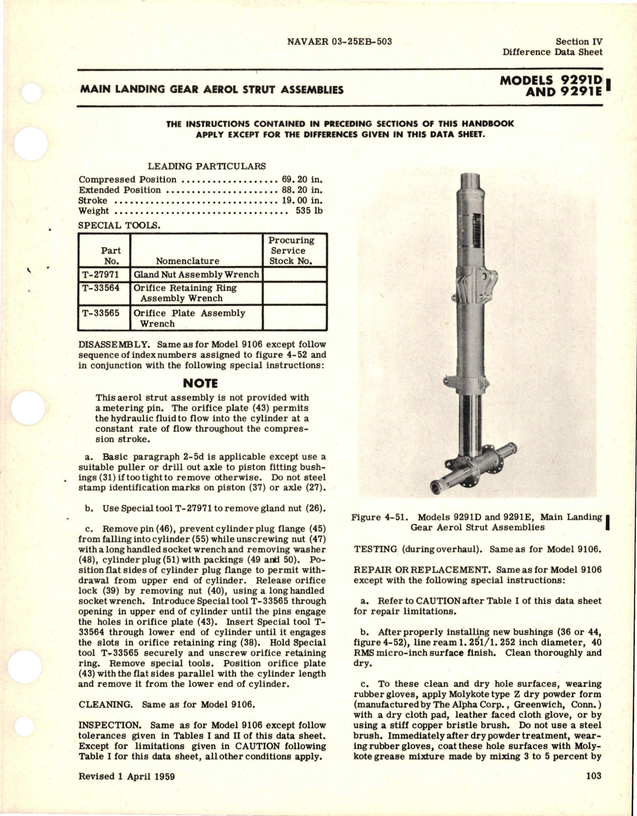 Sample page 5 from AirCorps Library document: Revision to Overhaul Instructions for Landing Gear Aerol Struts