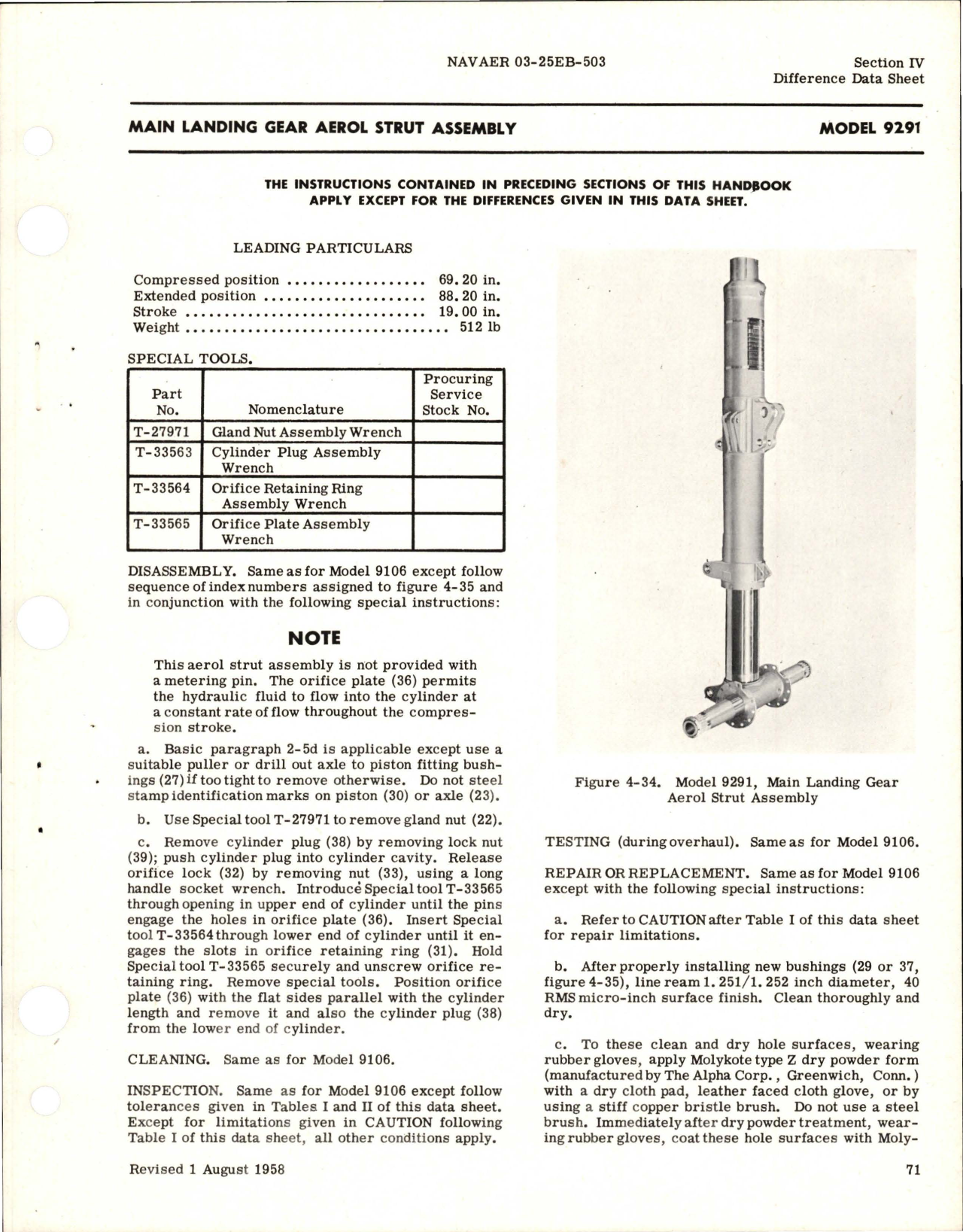 Sample page 7 from AirCorps Library document: Revision to Overhaul Instructions for Landing Gear Aerol Struts