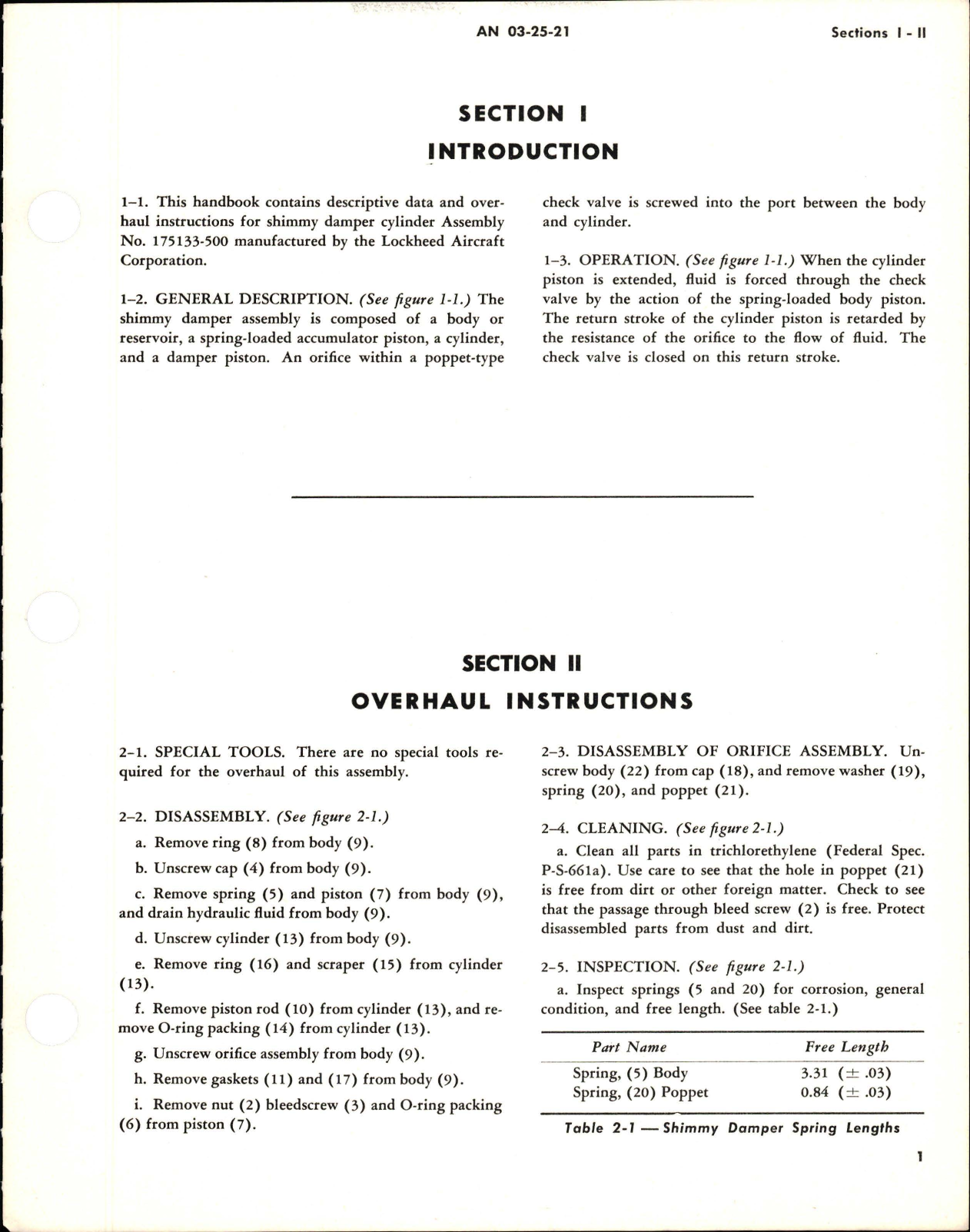 Sample page 5 from AirCorps Library document: Overhaul Instructions for Nose Landing Gear Shimmy Damper Cylinder Assembly - Part 175133-500