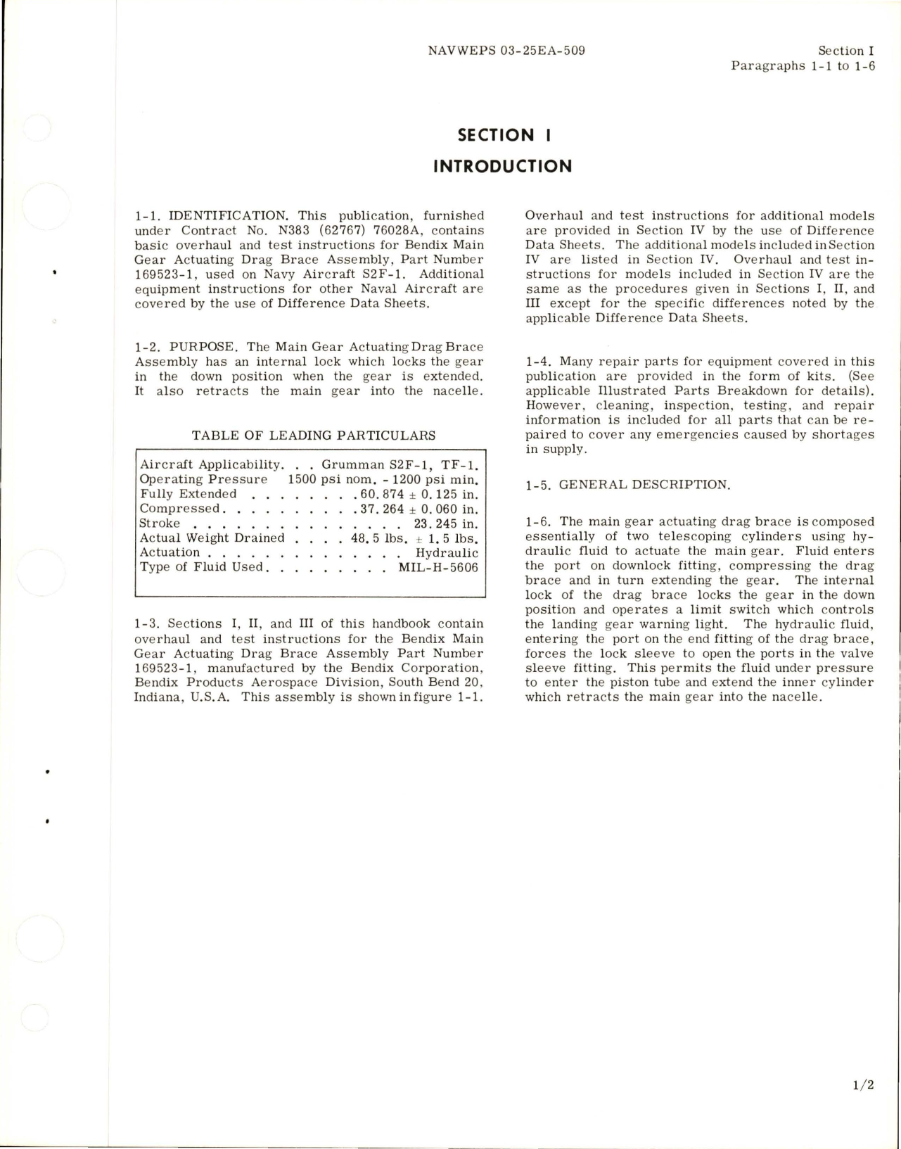 Sample page 5 from AirCorps Library document: Overhaul Instructions for Actuating Drag Braces for Main and Nose Landing Gear