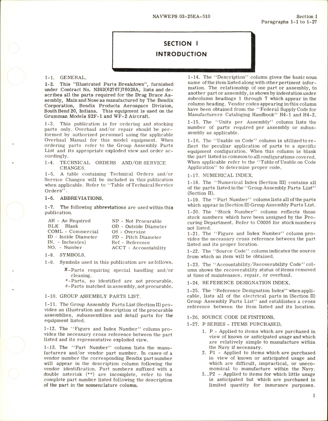 Sample page 5 from AirCorps Library document: Illustrated Parts Breakdown for Actuating Drag Braces for Main and Nose Landing Gear