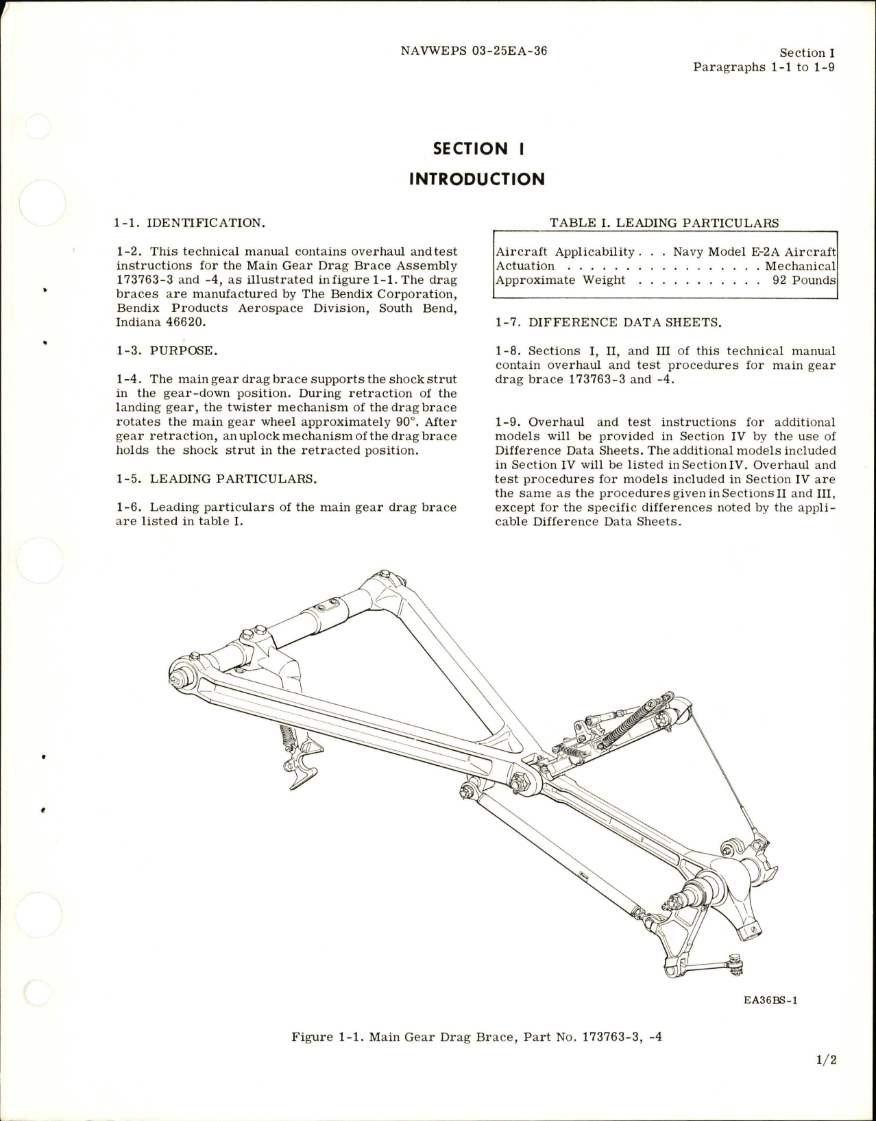 Sample page 5 from AirCorps Library document: Overhaul Instructions for Main Gear Drag Brace Assembly - Parts 173763-3 and 173763-4