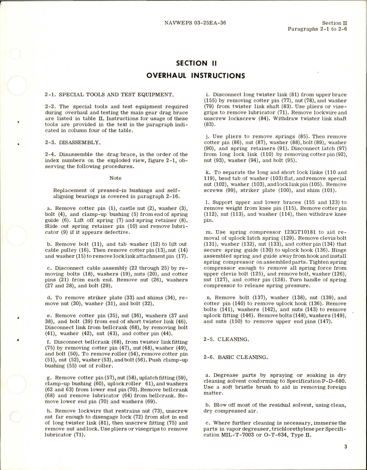 Sample page 7 from AirCorps Library document: Overhaul Instructions for Main Gear Drag Brace Assembly - Parts 173763-3 and 173763-4