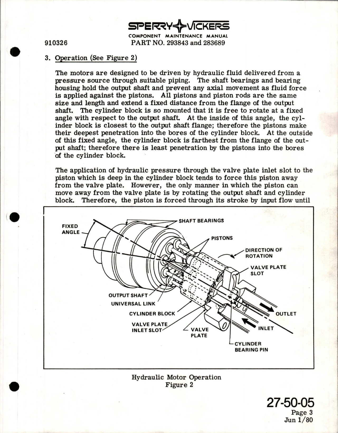 Sample page 9 from AirCorps Library document: Maintenance Manual with Illustrated Parts List for Constant Displacement Hydraulic Motor Assembly - Parts 293843 and 283689