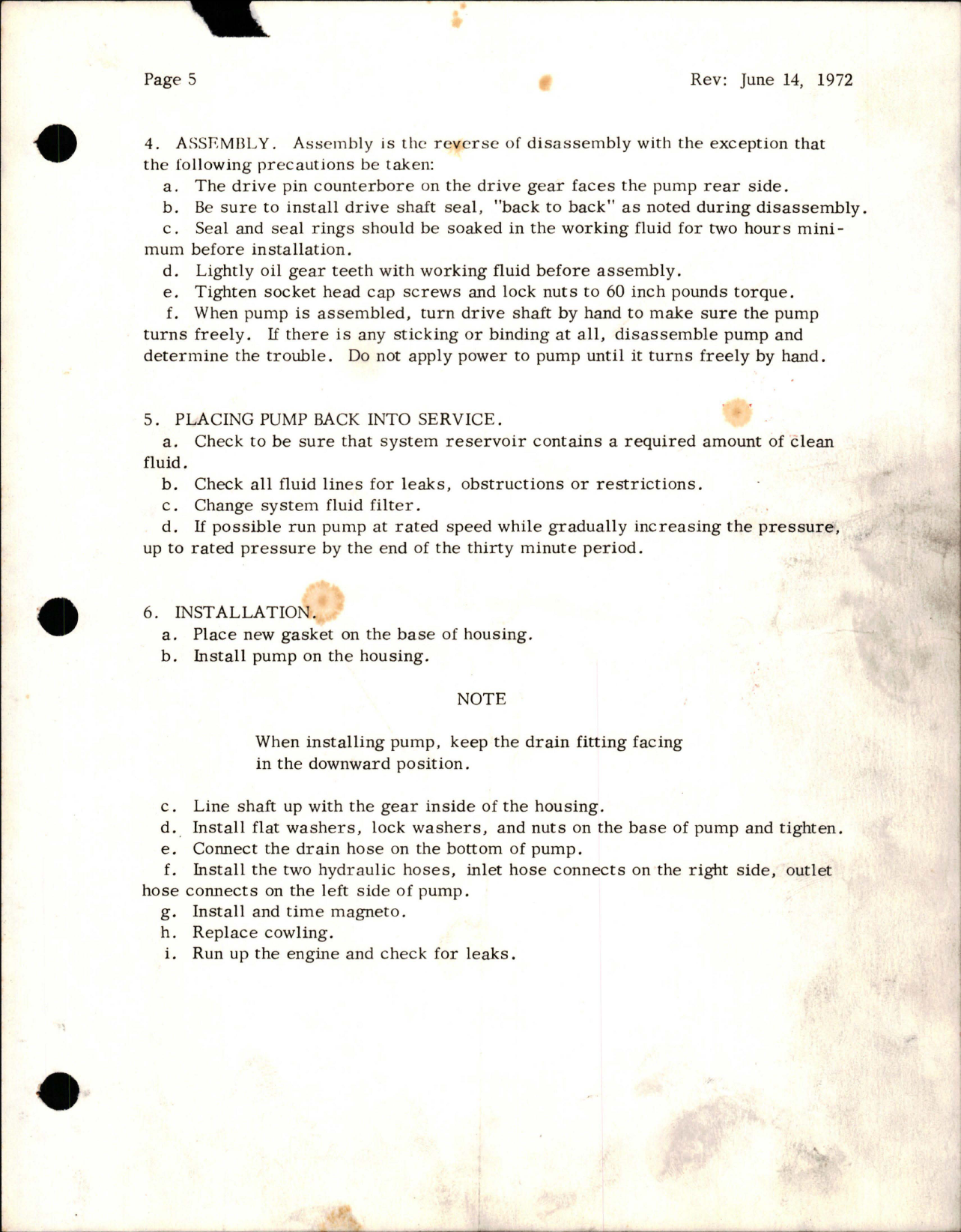 Sample page 7 from AirCorps Library document: Overhaul Instructions for Eastern Industries Hydraulic Pumps