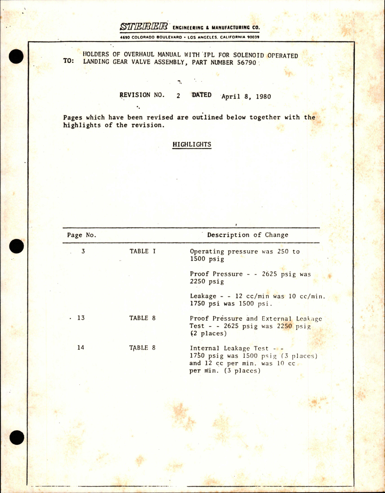 Sample page 5 from AirCorps Library document: Overhaul with Illustrated Parts List for Solenoid Operated Landing Gear Valve Assembly - Part 56790