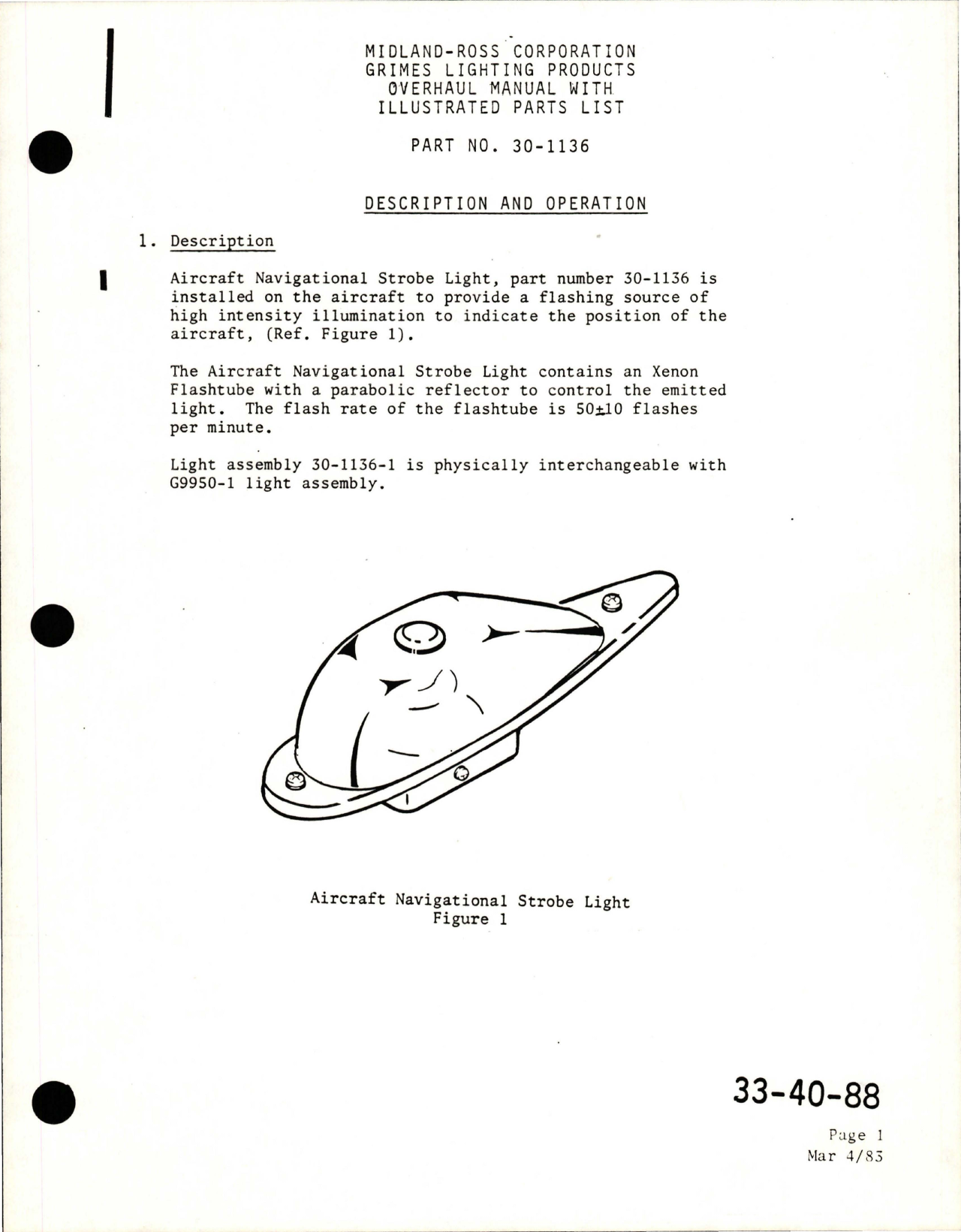 Sample page 7 from AirCorps Library document: Overhaul Manual with Illustrated Parts List for Navigational Strobe Light