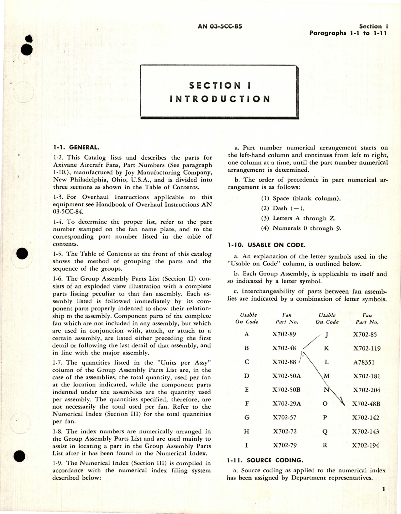 Sample page 5 from AirCorps Library document: Illustrated Parts Breakdown for Axivane Aircraft Fans