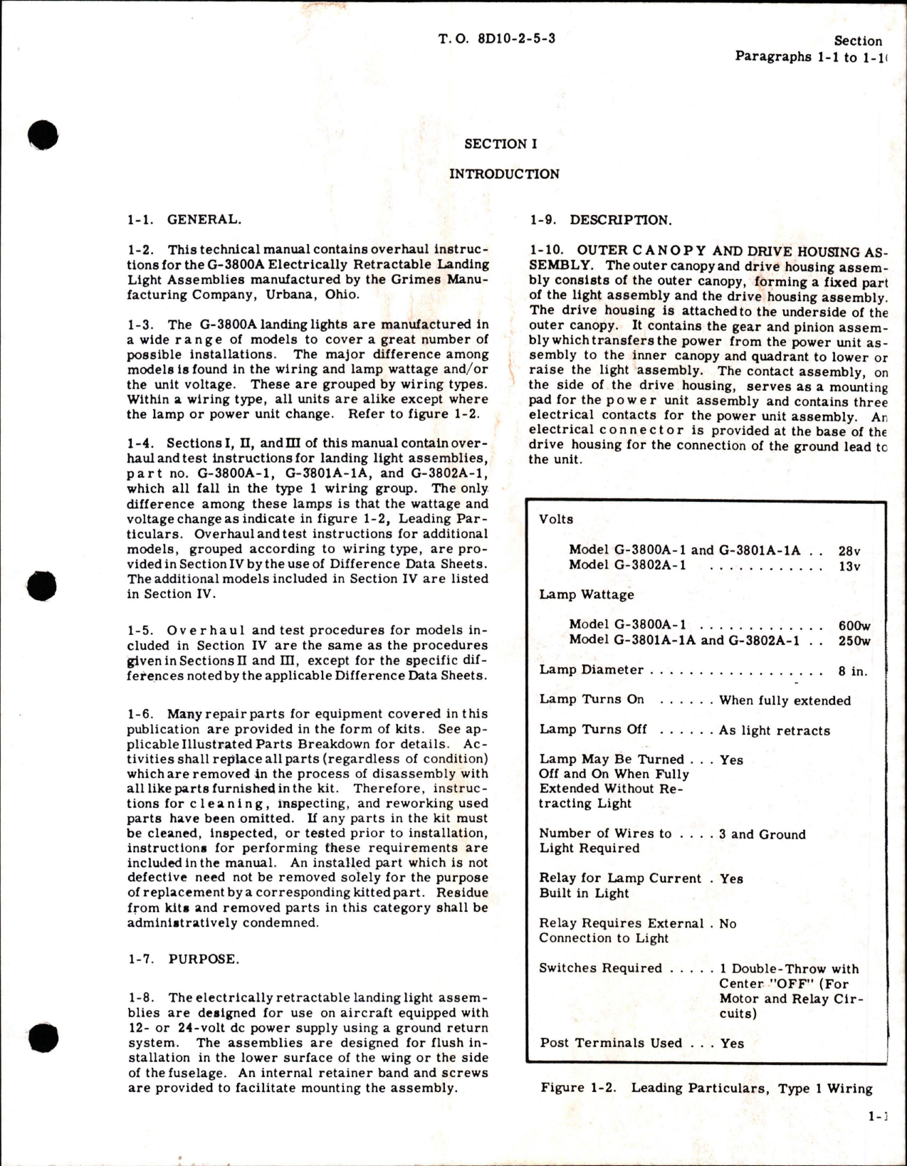 Sample page 5 from AirCorps Library document: Overhaul for Electrically Retractable Landing Light Assemblies - Part G-3800A Series - Change 2