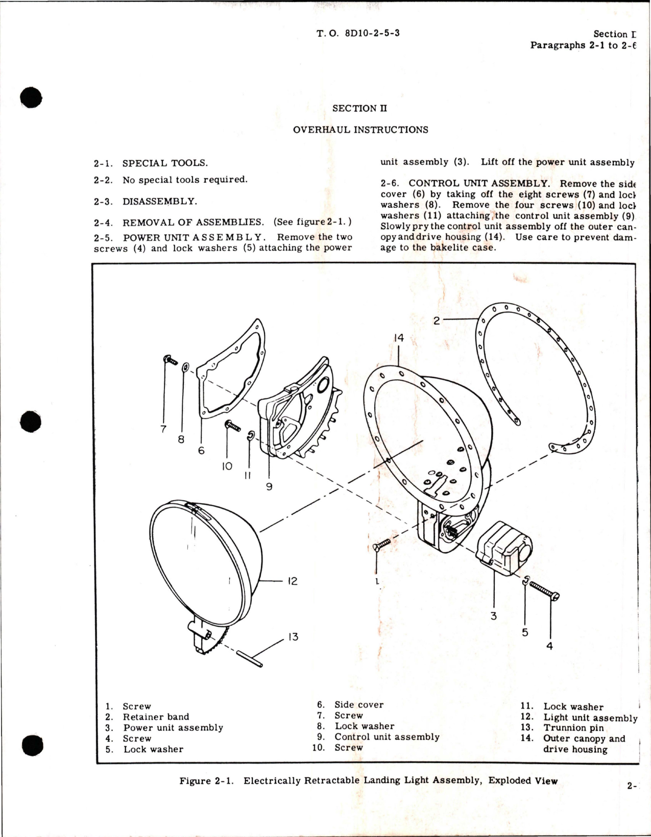 Sample page 7 from AirCorps Library document: Overhaul for Electrically Retractable Landing Light Assemblies - Part G-3800A Series - Change 2