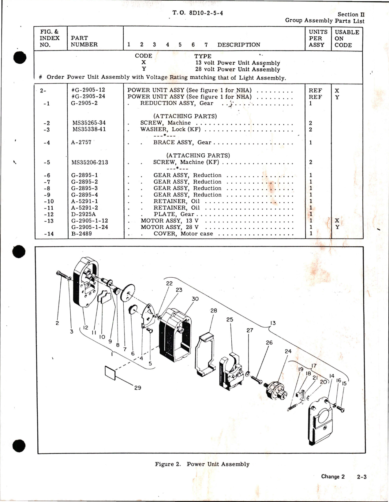 Sample page 5 from AirCorps Library document: Illustrated Parts Breakdown for Electrically Retractable Landing Light Assemblies - Part G-3800A Series - Change 2