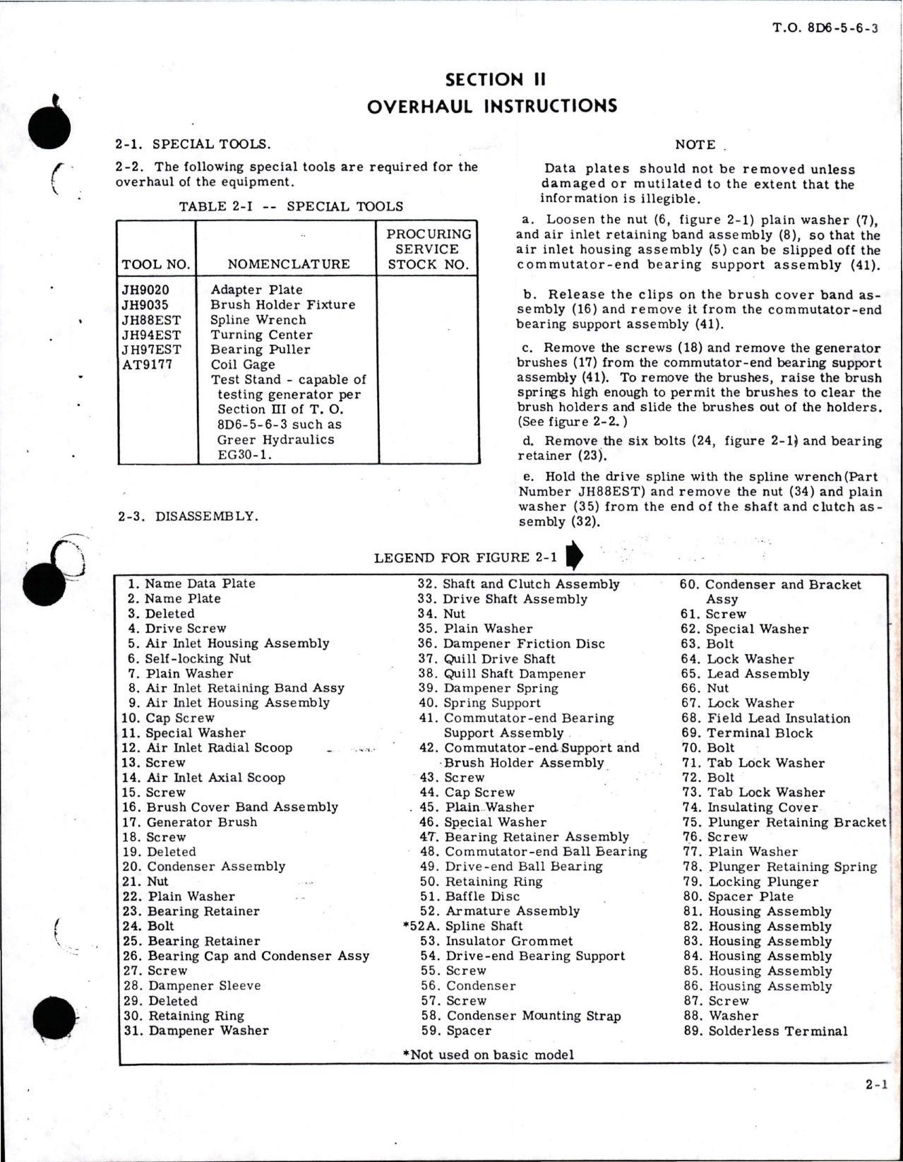 Sample page 9 from AirCorps Library document: Overhaul for Generator