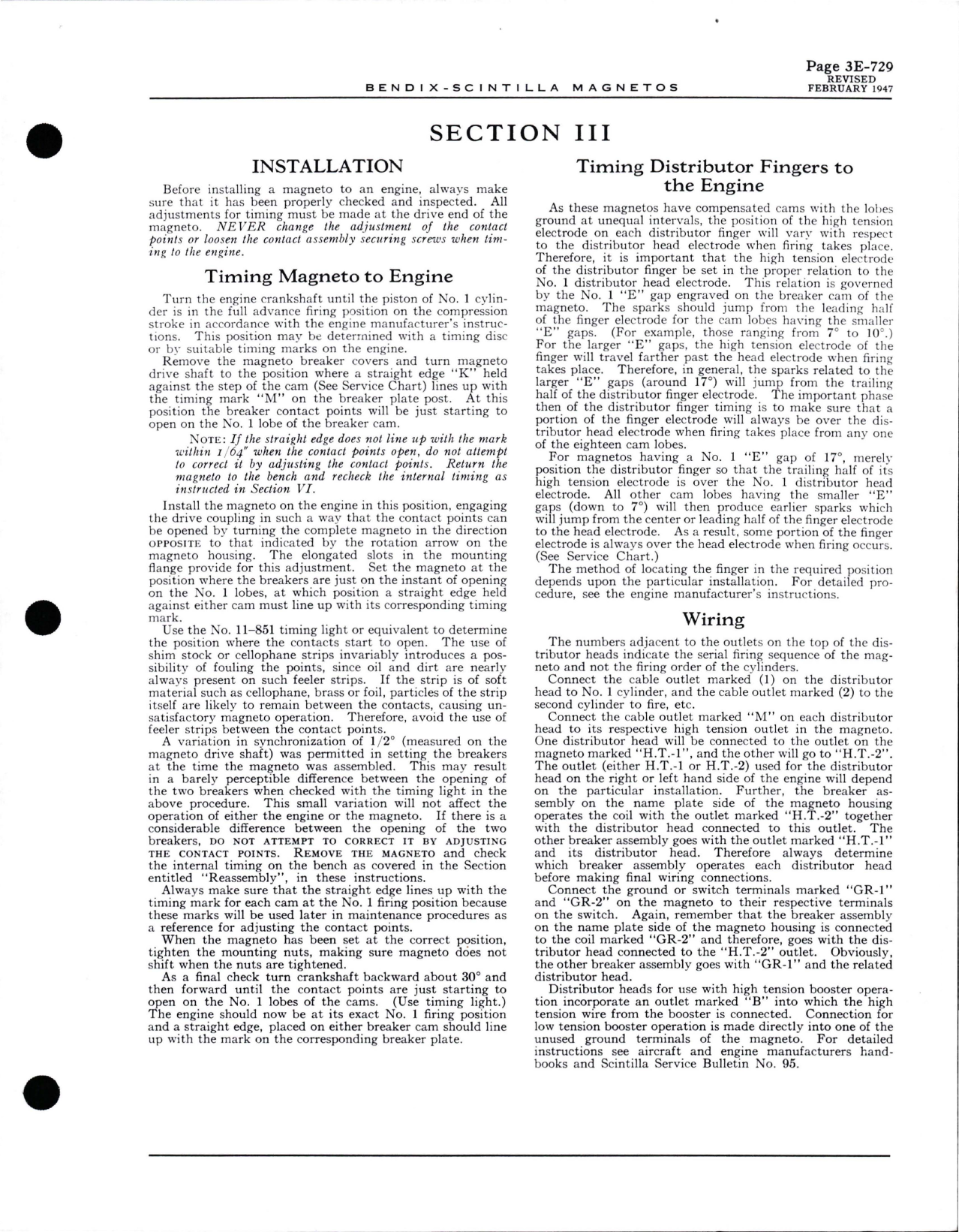 Sample page 5 from AirCorps Library document: Service Instructions for Aircraft Magnetos - Types DF18RN and DF18LN