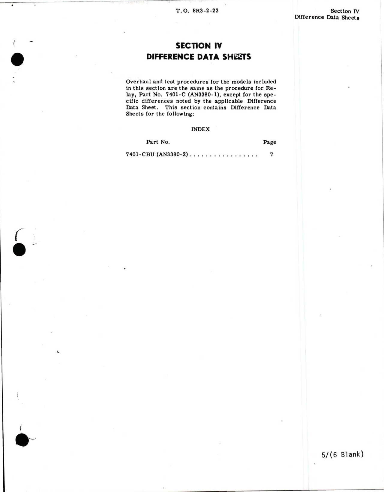 Sample page 5 from AirCorps Library document: Overhaul for Relay - Parts 7401-C & 7401-CBU and  AN No. AN3380-1 & AN3380-2