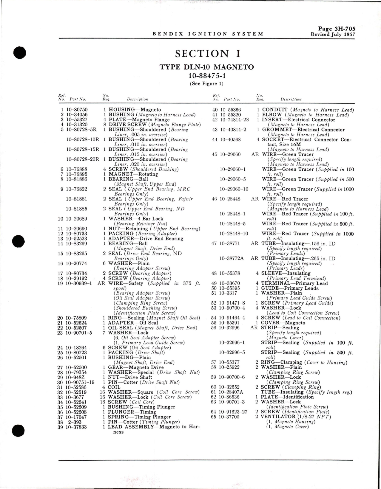 Sample page 5 from AirCorps Library document: Service Parts List for Low Tension - High Altitude Ignition System