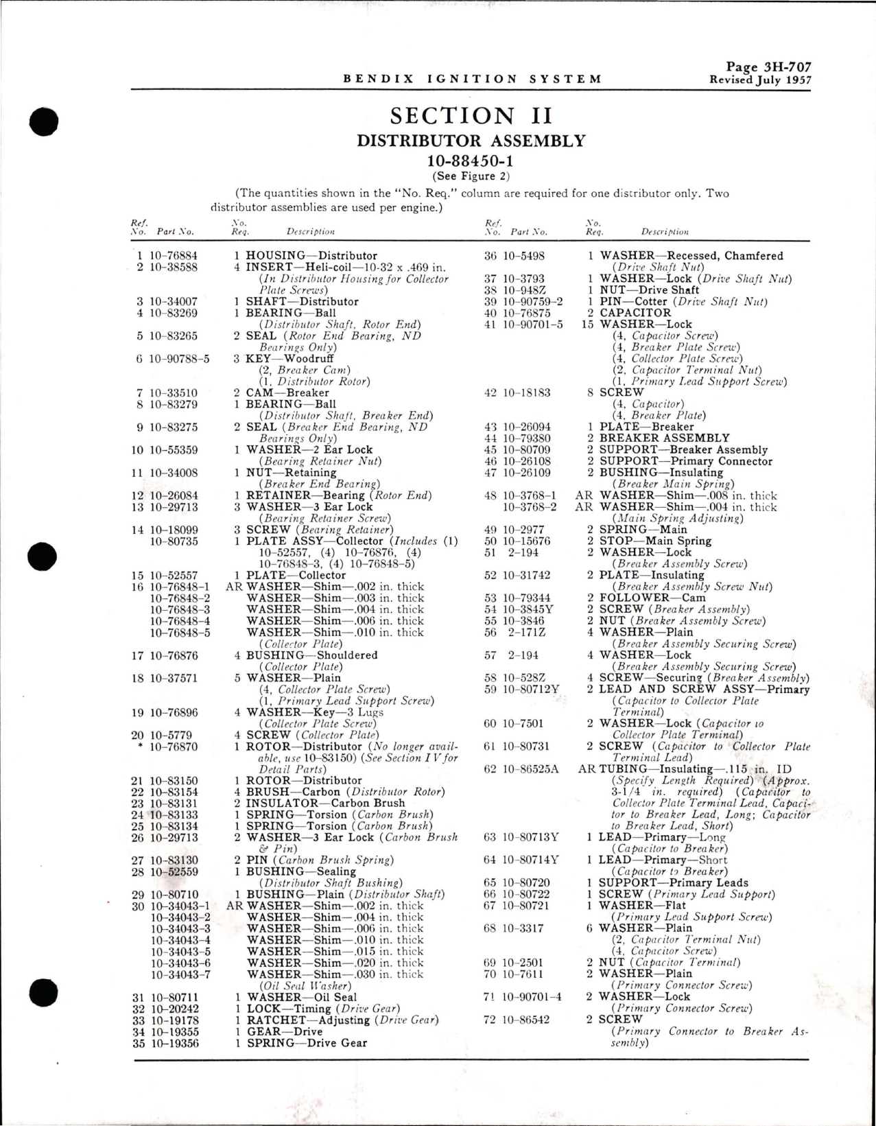Sample page 7 from AirCorps Library document: Service Parts List for Low Tension - High Altitude Ignition System