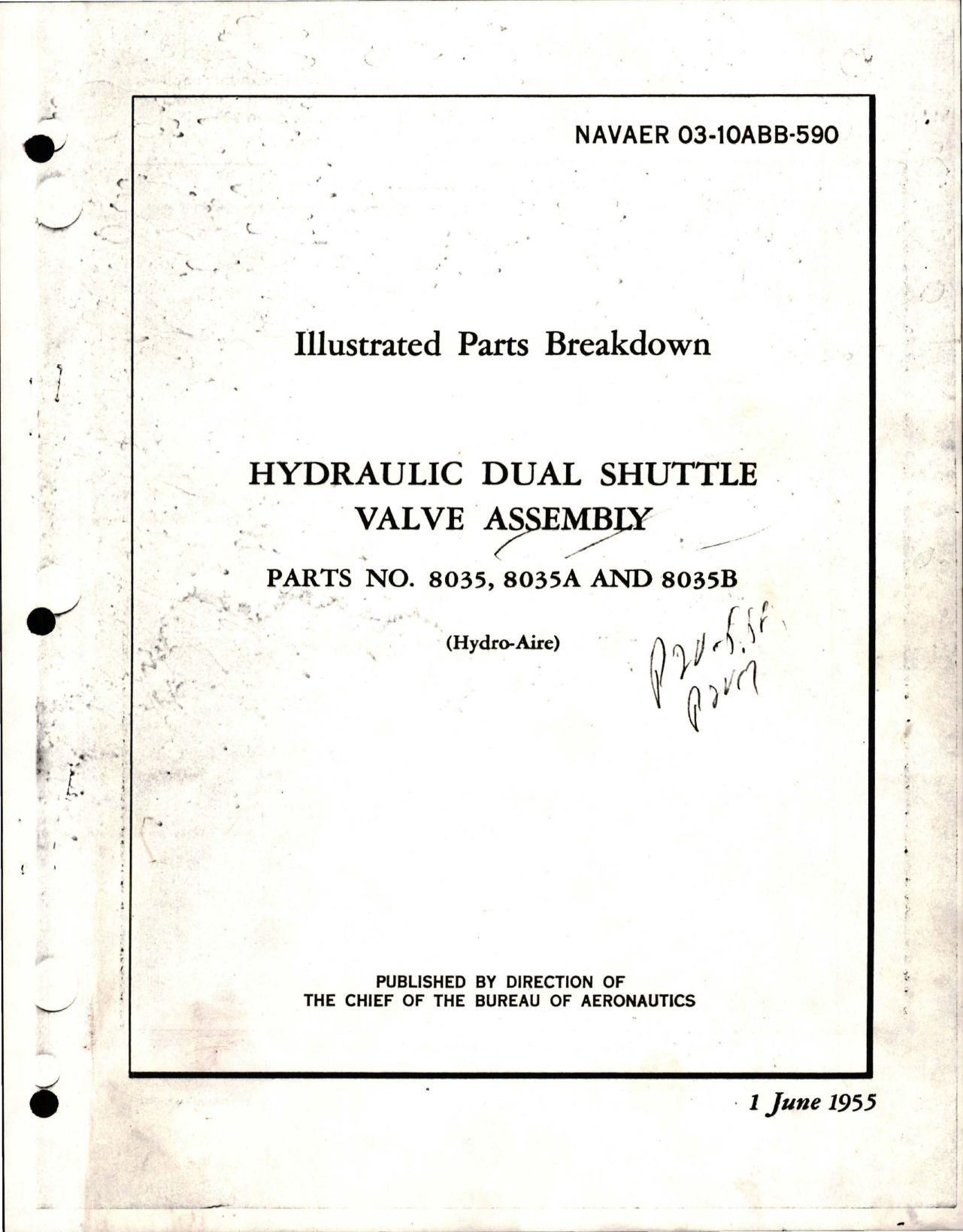 Sample page 1 from AirCorps Library document: Illustrated Parts Breakdown for Direct Fuel Injection Pumps