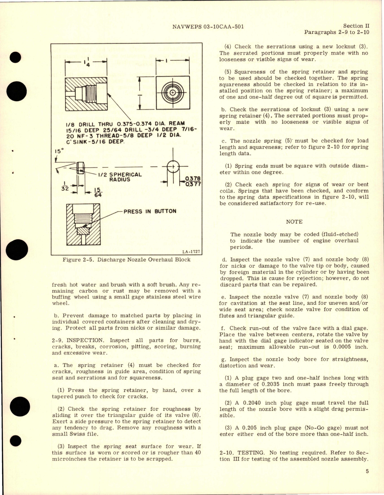 Sample page 9 from AirCorps Library document: Overhaul Instructions for Direct Fuel Injection Nozzles 