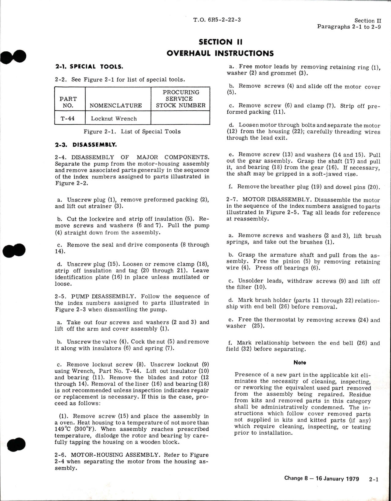 Sample page 5 from AirCorps Library document: Overhaul for Water Injection Pump - Model RD8500 Series