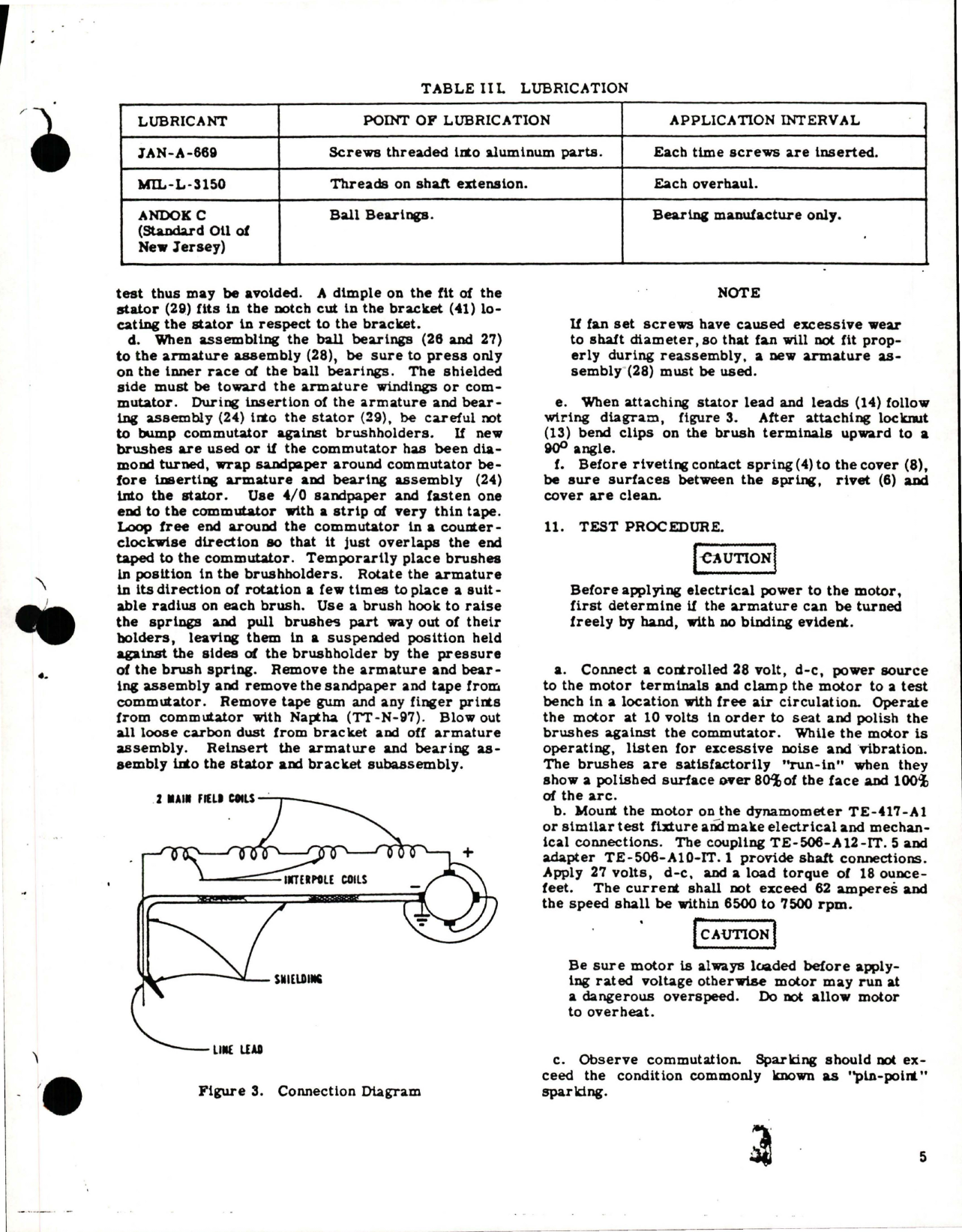 Sample page 5 from AirCorps Library document: Overhaul Instructions with Parts Breakdown for DC Motor - Part A35A8974
