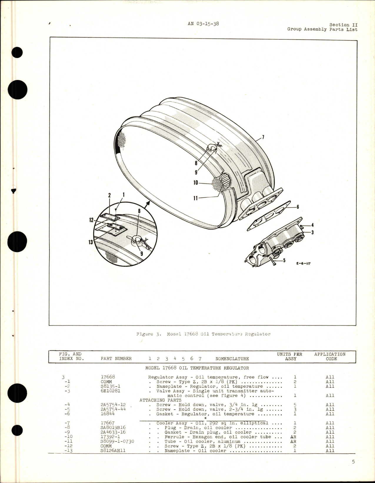 Sample page 7 from AirCorps Library document: Parts Catalog for Oil Temperature Regulators - Oil Coolers - Valves