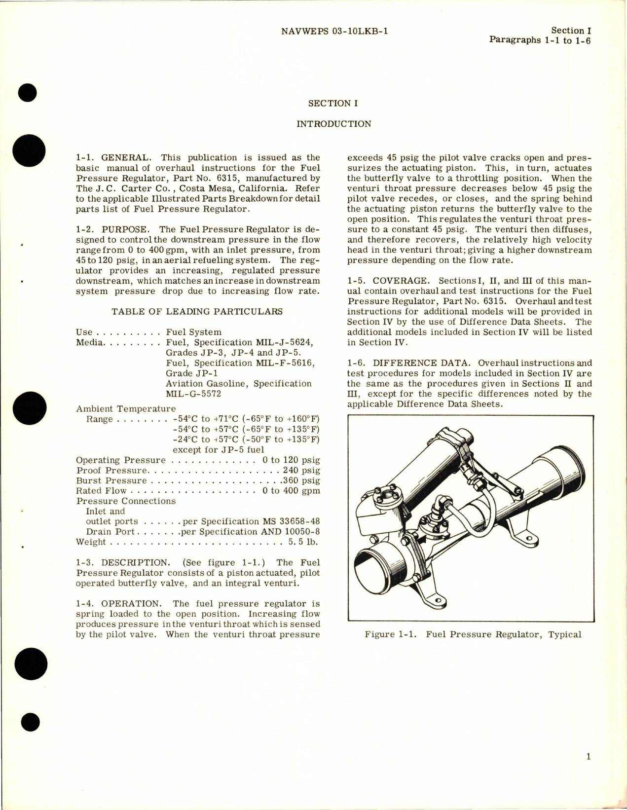 Sample page 5 from AirCorps Library document: Overhaul Instructions for Fuel Pressure Regulator - Part 6315